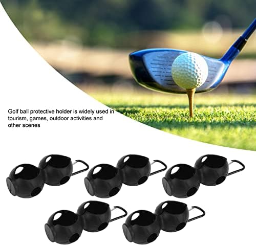 Silikonska dvostruka Torbica za golf lopticu za golf, 5pcs fleksibilna prijenosna loptica za golf za teretanu