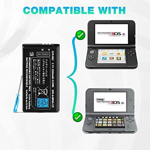 3DS punjač XL paket, 1 paketni punjač i 1 paket baterija za Nintendo New 3DS XL/ 3DS XL