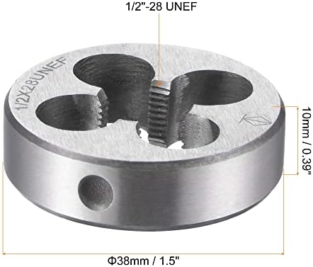 UxCell okruglo navođenje umire 1/2 -28 UNEF, legura alata za čelični stroj za popravak navoja ručni alat
