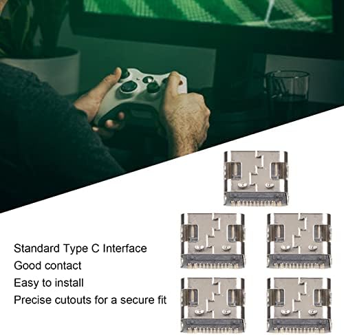 VBESTLIFE 5PCS Type C Port za punjenje za PS5, zamjenski PS5 bežični regulator USB C utičnice za punjenje, standardni tip C sučelje
