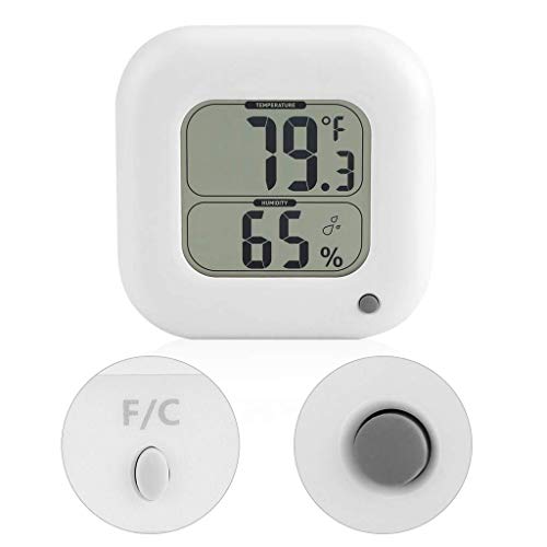 Unutarnji termometar za kućanstvo kvadratni termometar i higrometar, bijeli 11 * 11 cm