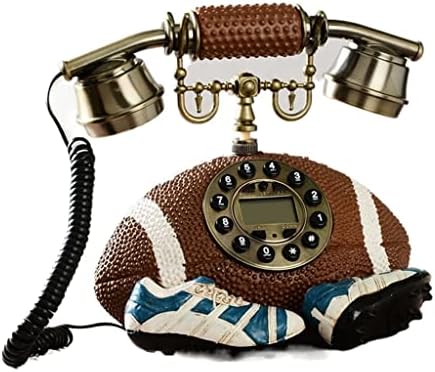 DLVKHKl retro nostalgična stara ragbi lopta Telefonska kućica s fiksnom telefonom telefoniraju ukrasni kreativni ukrasi
