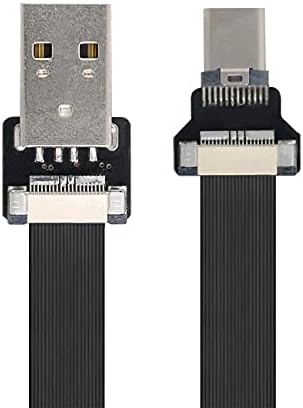 NFHK USB 2.0 Type-A mužjak na USB-C Type-C Muški podaci ravni vitki kabel FPC za FPV i disk i telefon 20cm 20cm