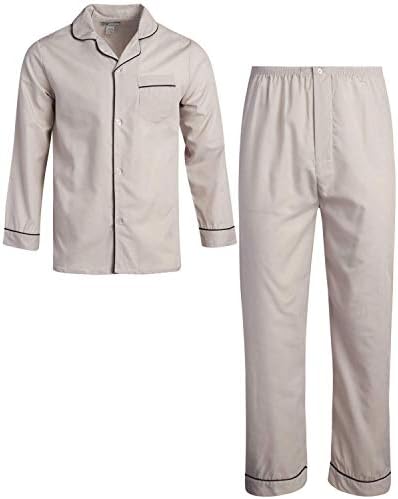 Muški pidžama Set od $ $ - košulja za spavanje s dugim rukavima i pidžama hlače, Komplet odjeće za spavanje