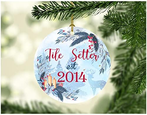 Poklon za popločavanje pločica 2014 Božićni ukrasi s naslovom posla novi ukras za pločice stablo Božićni ukras za dom ukras za zabavu