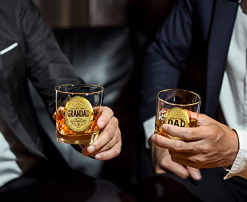 Poklon Zlatni Pokloni za Djeda čaša za viski Bourbon pokloni za muškarce pokloni za djedove personalizirane čaše za viski vintage dekor