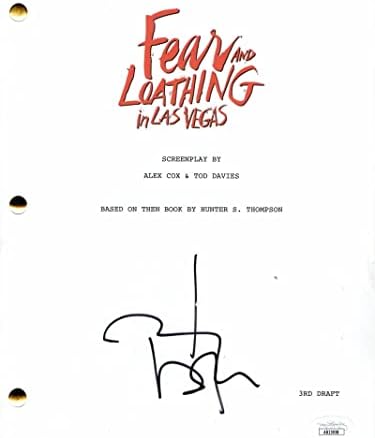 Johnny Depp potpisao je autogram strah i mržnju u Las Vegasu b cjelovitu filmsku scenariju s Jamesom Spence JSA provjerom autentičnosti