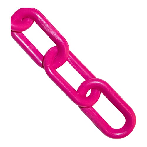 Plastični barijerni lanac je Al. Palac, zaštitna ružičasta boja, promjer veze 4 inča, duljina 100 stopa