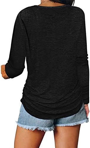 Žene majice labave fit pulovers seksi jesenski sportska košulja s dugim rukavima plus majice za majice jeseni bluza tu tunika