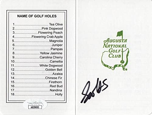 Scottie Scheffler potpisala je autogram Augusta National Scorecard w/James Spence JSA Autentifikacija - 2022 Masters prvak, vrlo rijetko