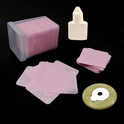 Honbay 600pcs bez tkane tkanine za trepavi za trepavice Maripe za ljepilo Čišćenje ljepila za čišćenje pamučnih jastučića za brisanje