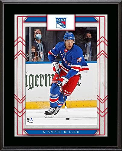 K'andre Miller New York Rangers 10,5 x 13 sublimirani igrač plaketa - NHL Player plaketi i kolaže