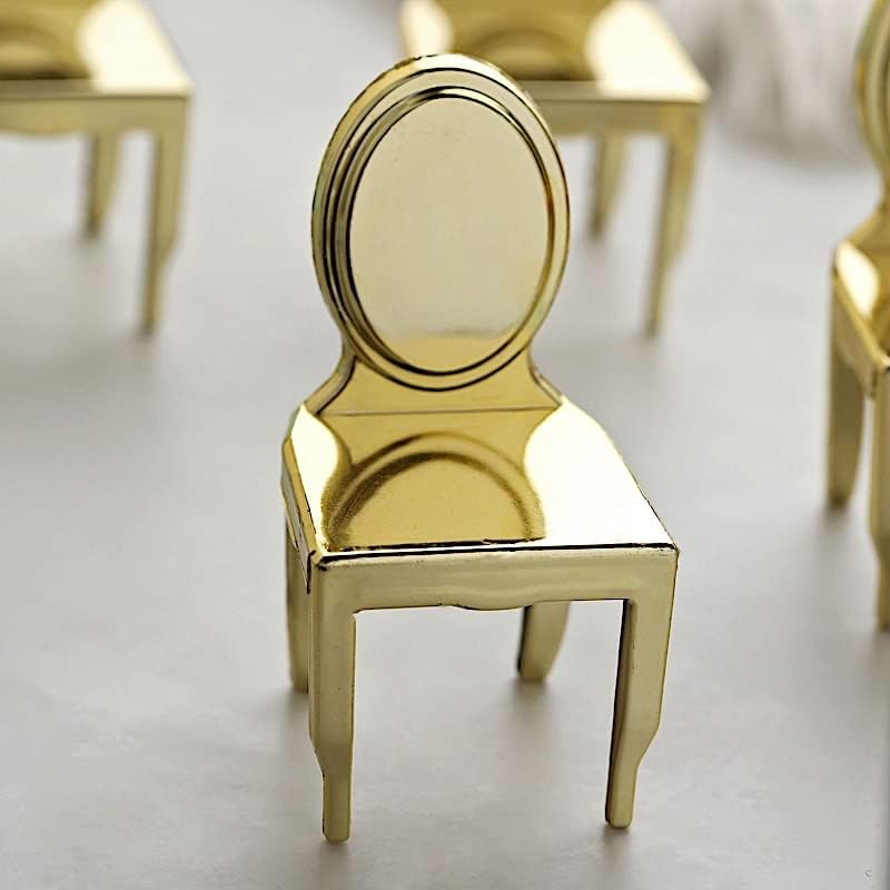 Balsa Circle 12 Gold Mini stolica 4 u zabavi naklonimova darovnici za slatkiše - za svadbene događaje pribor za pribor ukrase zalihe