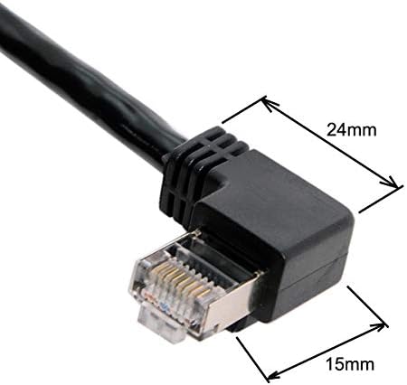 JSER kutni 8p8c STP CAT6 LAN ETHERNET Network Patch kabel 90 stupnjeva do ravnog kabela 50 cm