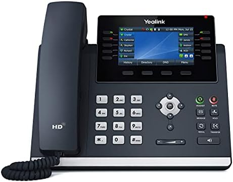 Yealink T46U IP telefon, 16 VoIP računa. 4,3-inčni prikaz boje. DUAL USB 2.0, DUAL-PORT Gigabit Ethernet, 802.3AF POE, adapter za napajanje