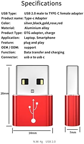 BoxWave adapter kompatibilan s Canon EOS R7-USB-A do C Portchanger, USB Type-C OTG USB-A pretvaranje podataka o punjenju za Canon EOS