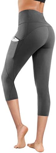 Lingswallow Yoga hlače s visokim strukom - Yoga hlače s džepovima kontrola trbuha, 4 načina rastezanja vježbanja joga gamaša
