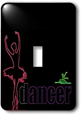 3Drose kike calvo balerine i plesači - zeleni i crveni neonski balerine s plesačkim znakom - jednostruki prekidač