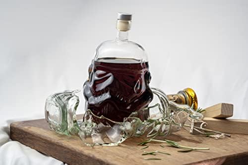 Prozirna kreativna boca za viski prozirna boca od 2 čaše za vino, rakiju, viski, votku, liker od 750 ml.