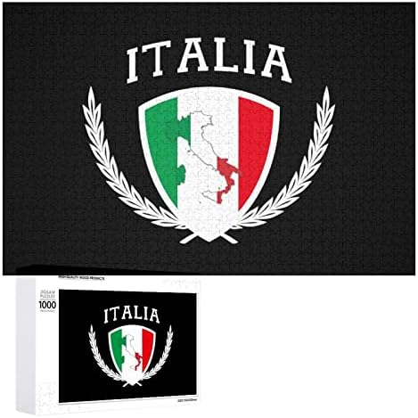 Italia Italija talijanska karta zastava drvena jigsaw zagonetka slika zidne umjetničke fotografije za kućne izlazne ukrase 1000 PCS
