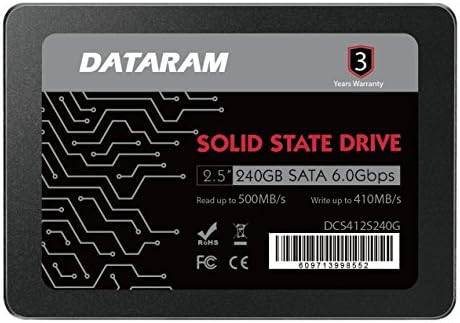 Dataram 240 GB 2,5 SSD pogon SOLID STATE DISES Kompatibilan s ASUS H170 PRO GAMING