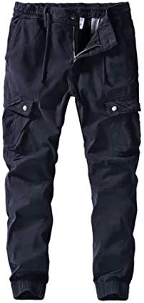 UTCOCO MENS SLIM-FIT Službeni džepovi s konusnim nogama pamuk Twill Vojni jogger hlače