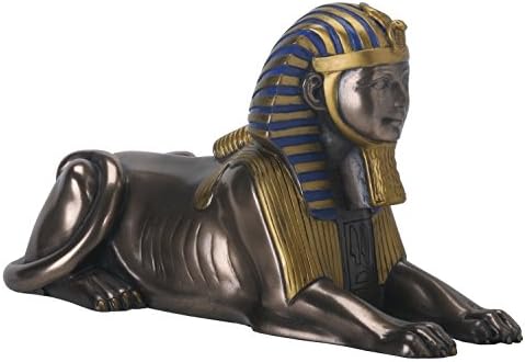 YTC 7 inčni egipatska figurica Sfinga, hladna lijevana brončana boja