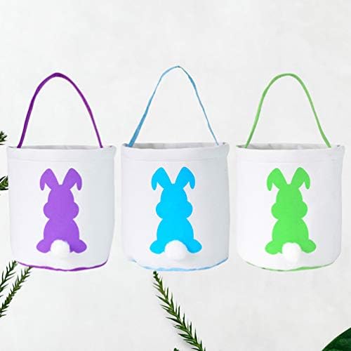 Kabilock zelene poklon torbe 3pcs Uskršnji zeko košarica s ručicom Personalizirana košarica za košarice za jaja za jaja igračke torbe