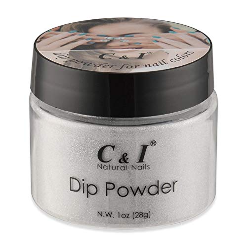 C&I Dip u prahu, boja br. 80 zasljepljujuće srebro, prašak za gel za nokte, sustav u boji bisera, 1 oz 28 g