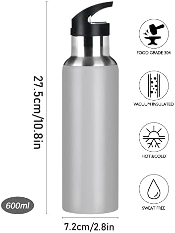 Emelivor Slatko jednorog srca Boca s vodom Vakuum izolirana boca od nehrđajućeg čelika s slamnastim poklopcem 20oz Vodena vijka za