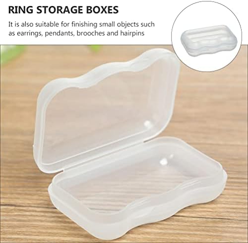 Solustre 40 PCS Mini prozirna kutija za plastični nakit Jednostavna kutija za odlaganje malih predmeta