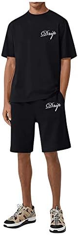 Muške majice i kratke hlače postavljaju kratke rukave koji trče trčanje atletskim sportso-vratnim kratkim hlačama Sportski setovi