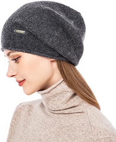 Queenfur pleteni kape za beanie za žene za žene s kašmirom skijaška kapica pletena vuna mekana topla zimska šešir