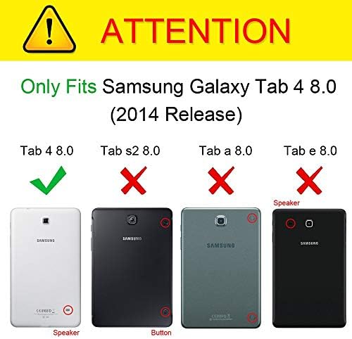 Galaxy Tab 4 8.0 futrola, futrola T330, DTECK PU LEACH FOIlio Smart poklopac višestruki kutovi gledanja stajališta novčanika s automatskim