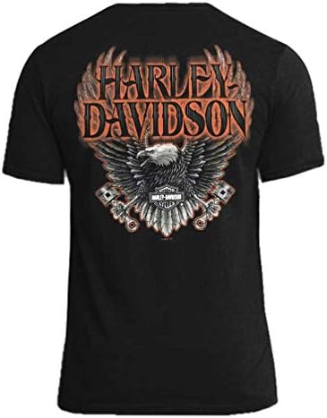 Harley-Davidson muški orao klip s kratkim rukavima pamučna majica-crna