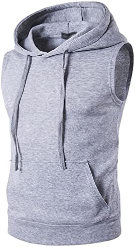 Muški fitnes džemper s kapuljača Sportski prsluk za vježbanje kapuljača tenk teretana vrhova bez rukava bez rukava majice za bodybuilding