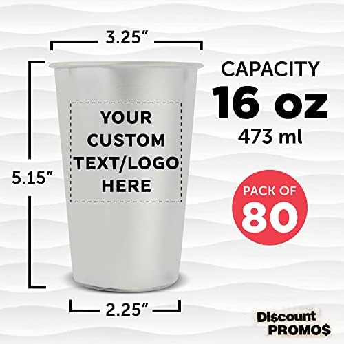 Prilagođene čaše za miješanje od nehrđajućeg čelika od 16 oz, set od 80 komada, personalizirano pakiranje u rasutom stanju-Jednozidne,