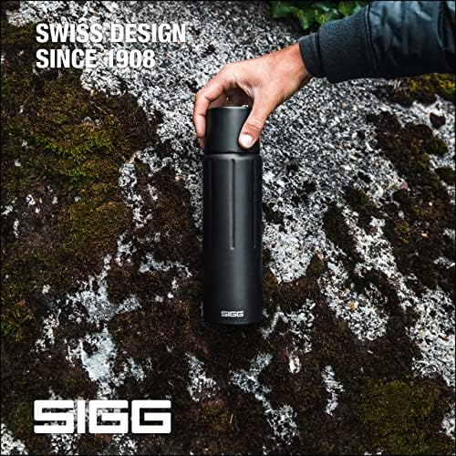 Sigg - Obsidian izolirana boca vode - Thermo tikvica sa šalicom - nepropusno - lagana - BPA Free - 18/8 nehrđajući čelik - 37 oz