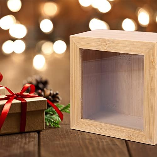 Zerodeko drvena kutija drvena kutija mini drvena kutija drvena staklena nakit zaslon kućište prsten za skladištenje nakita ladica za