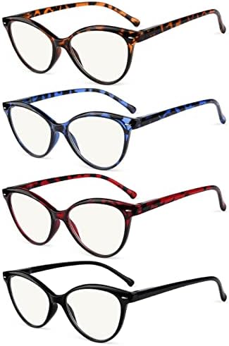 Eyekepper 4-pack progresivni multifokus naočale za čitanje plava svjetlost Blokirajući žene bez linije multifokalni čitatelji