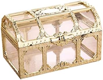 Bkdfd božićna plastična kovčeg prozirna kutija za odlaganje vintage bombona Organizator škrinje nakit nakit trinket box vjenčani gifs