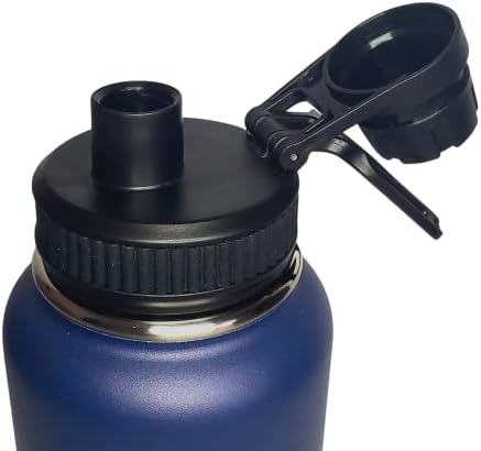 Ghisff boca vode - 32 oz dvostruko izolirana boca od nehrđajućeg čelika s 2 poklopca i slama, vakuum izolirani nehrđajući čelik, dokaz