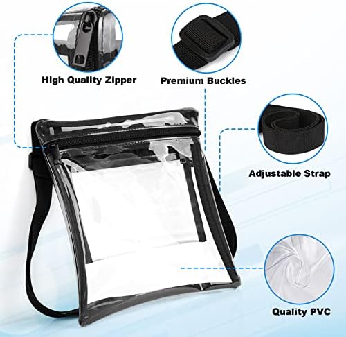 Prozirna torba odobrena od stadiona-prozirna TPU torba s prednjim džepom za koncerte, sport