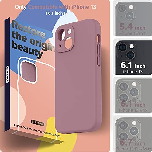 Surphy Slim fuse i silikonska futrola kompatibilna s iPhoneom 13 Case Black + Lilac Purple