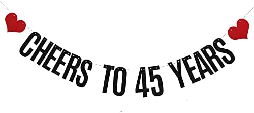 Xiaoluoly crni navija na 45 godina svjetlucava natpis, navija na 45 godina