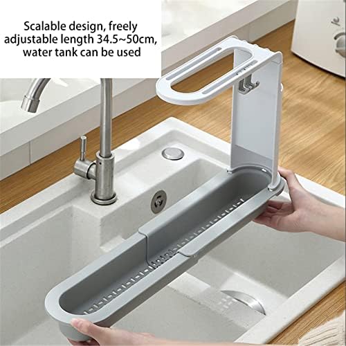 Preko sudopera prostirka za šminkanje bez bušenja podesivog ladice za sudoper za sudoper ili kuhinjsku ploču s malim sudoperom za pranje