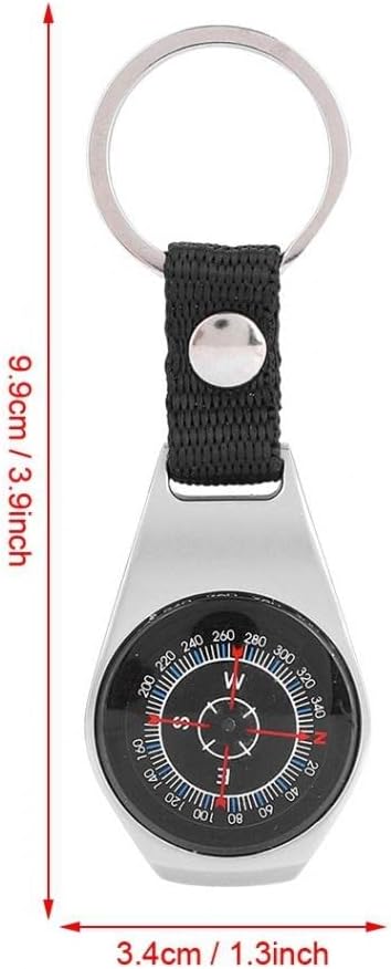 SawQF izdržljivi ručni kompas kompas ključni lanac Vodič za navigaciju Navigacija legura za viseći prsten kompas kompas vanjski kampiranje