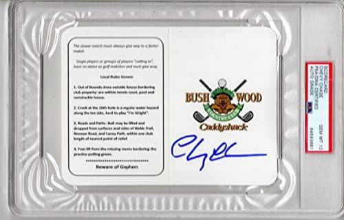 Chevy Chase Autografirani potpisani CaddyShack Scorecard s PSA/DNA Gade 10 i autentifikacija