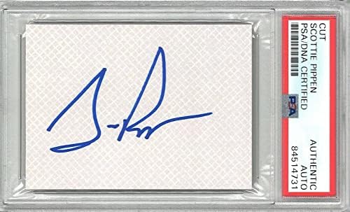 Scottie Pippen potpisao je izrezani potpis PSA DNA 84514731 Chicago Bulls Dream Team - Autografirane NBA fotografije