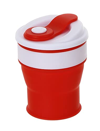 YBM Home Silikon Shoppible Travel Cup s poklopcem - Neraskidivi silikonski savijanje šalice za piće za kampiranje i putovanja, 12151VC